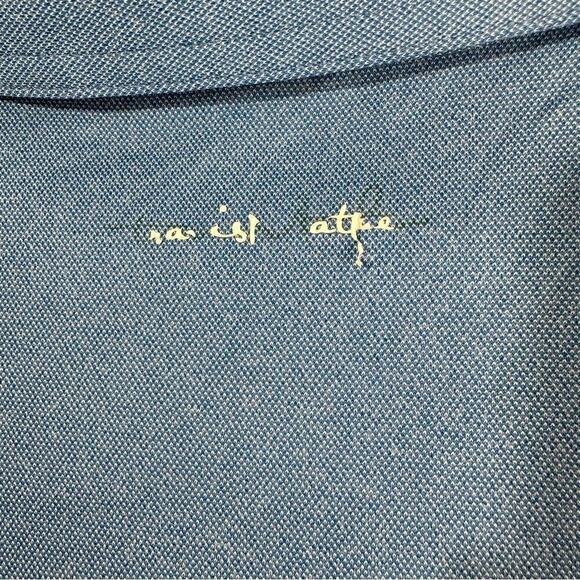 Travis Matthew Short Sleeve Collard Polo Shirt Mens XL Blue Sweat Wicking Golf - Picture 5 of 7